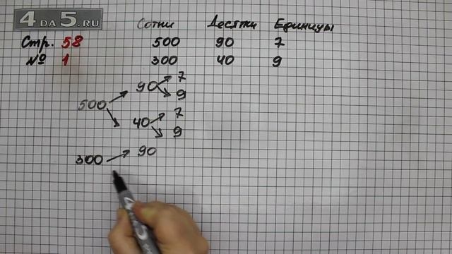 Страница 58 Задание 1 – Математика 3 класс Моро – Учебник Часть 2