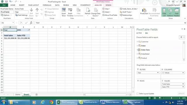 DAX Calculation – YTD or Running Total in Power Pivot смотреть онлайн