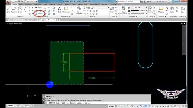 how to Using the STRETCH Command in AutoCAD 2017 смотреть онлайн