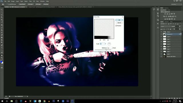 Harley Quinn Color Correction Speed Art l Photoshop Speed Art смотреть онлайн