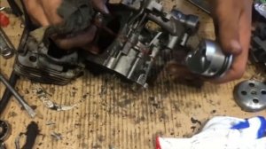 как собрать двигатель мотокоса триммера