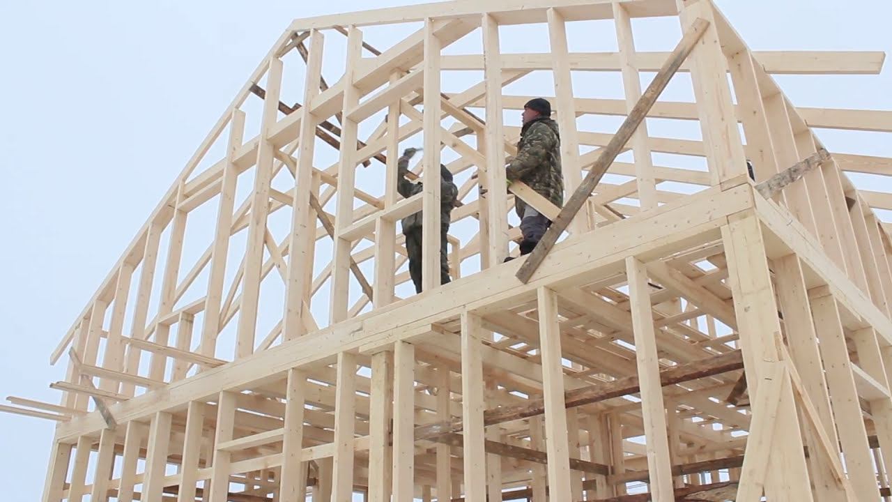 Строительство каркасных домов / Проект «Семейный» / Дом напротив по проекту «Ландыш» смотреть онлайн