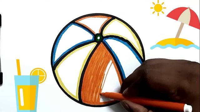 How to draw ball? Как нарисовать мяч| Easy drawing| Kids Ball| easy color| Ball drawing| смотреть онлайн