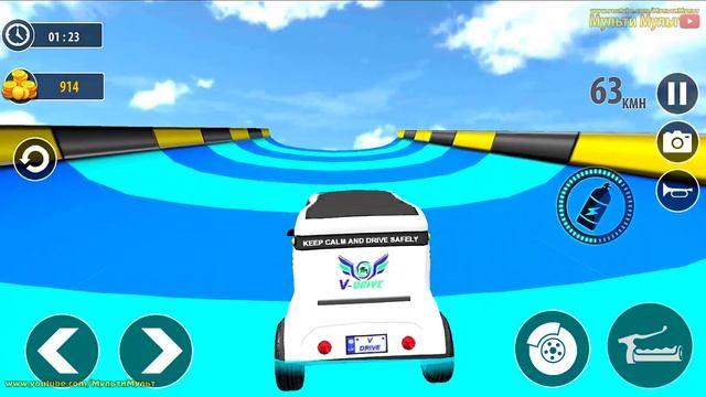 Extreme Stunt Rickshaw Racing Simulator - Impossible Jet Car Mega Ramp - Android GamePlay смотреть онлайн