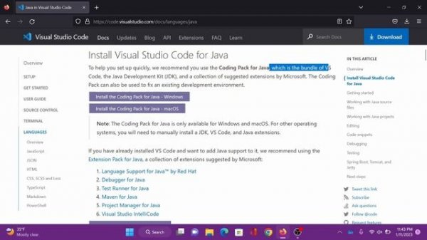 How to Install JDK | Visual Studio Code for Java on Windows 11 (2023) | Set JAVA_HOME