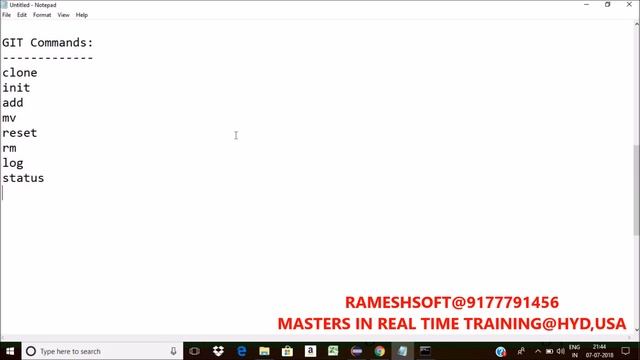 WHAT ARE GIT COMMANDS||GIT TUTORIALS||GIT BY RAMESHSOFT||COMMANDS IN GIT смотреть онлайн