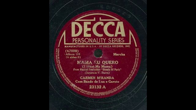 Carmen Miranda - Mama Eu Quero 78 rpm! смотреть онлайн