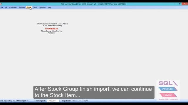 SQL ACCOUNT SOFTWARE | Import Excel Stock (Data Import) | IPOHONLINE смотреть онлайн