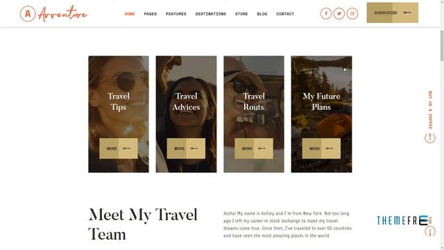 Avventure Personal Travel and Lifestyle Blog WordPress Theme Mal смотреть онлайн