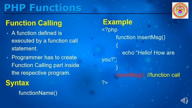 STD XII COMPUTER APLLICATION(CH 5:PHP: FUNCTION) смотреть онлайн