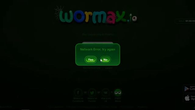 Wormax.io Network Error смотреть онлайн