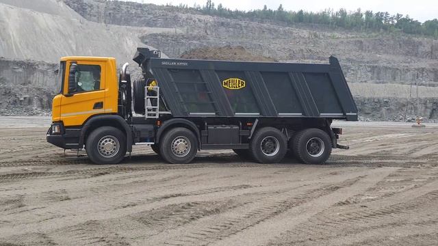 Тест драйв - Самосвал SCANIA P440, P400, P380. Работа в карьере