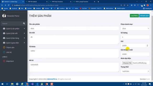 Them sua san pham trong PHP смотреть онлайн