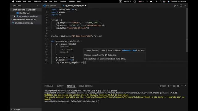 PySimpleGUI - QR Codes смотреть онлайн