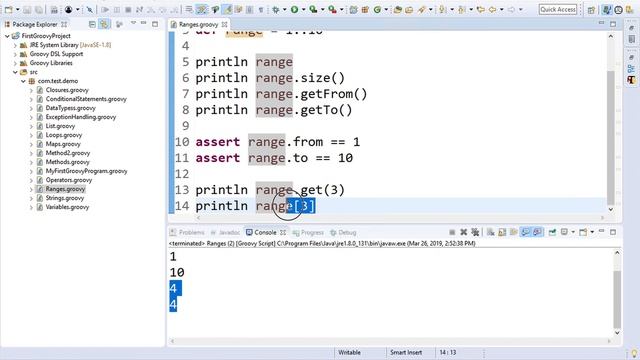 Groovy Beginner Tutorial 19 | Ranges смотреть онлайн