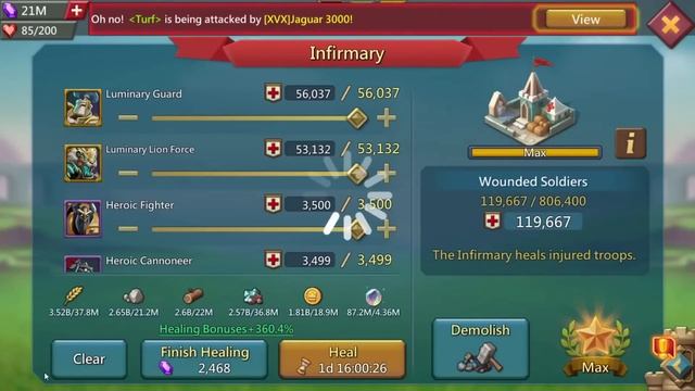 Lords Mobile - SOLO ON 800M fury. Full emperor account in action. Part 1 смотреть онлайн