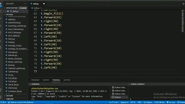 Draw Dell Logo |Full python code || Python Turtle смотреть онлайн