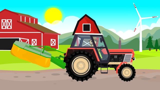 The Tractor Story For Kids - Potaoes Digging | Farm Work - Colorful Farm Vehicles For Kids