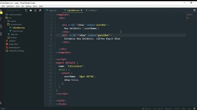 VueJS: İf-Else İşlemleri смотреть онлайн