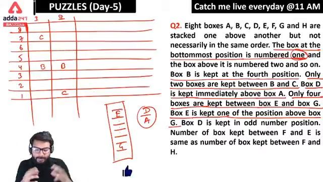 Puzzles | Box Based Puzzle (P-5) | Reasoning | Adda247 Banking Classes | Lec #46 смотреть онлайн
