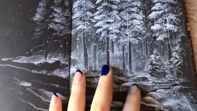 Обзор скетчбука | тушь | ink drawing | sketchbook tour смотреть онлайн