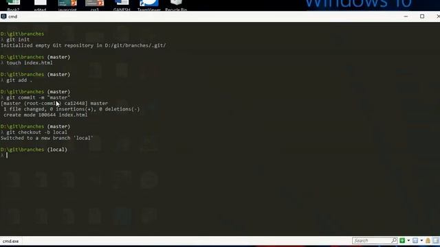 Git - working with git branches смотреть онлайн