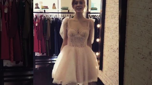 Выпускное коктейльное розовое платье Mila смотреть онлайн