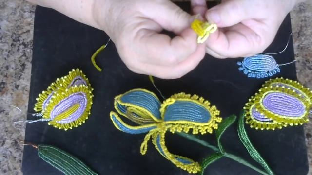 Махровый ирис. Мастер - класс. Бисероплетение. смотреть онлайн