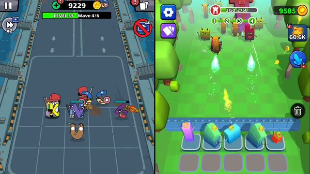 Merge Monsters: City Defense 🌟🌟 VS 🌟🌟 Number Cube War: Merge Idle