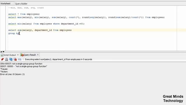 Oracle Aggregate Functions (Group by, Having) | Tamil | iCoding смотреть онлайн