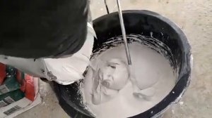 Шпатлевка Старатели подготовка раствора и нанесение окрасочным аппаратом HYVST SPT 1080