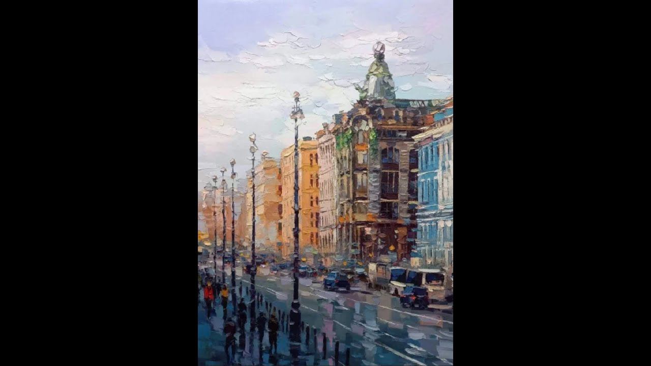 Как рисовать Городской пейзаж. Получите 50 уроков в описании ролика. смотреть онлайн