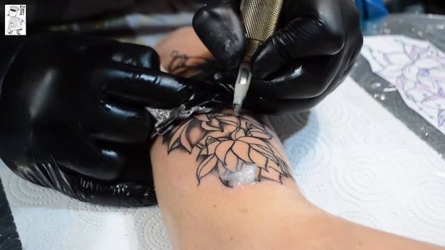 Tattoo from scratch *Flowers* - Татуировка с нуля *цветы* смотреть онлайн