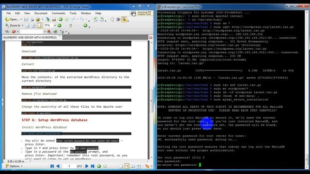 Raspberry run Web Server with WordPress смотреть онлайн
