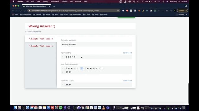 HackerRank - Mini Max Sum Problem смотреть онлайн