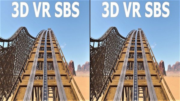 Roller Coaster 7 Американские Горки видео для VR очков 3D SBS VR box
