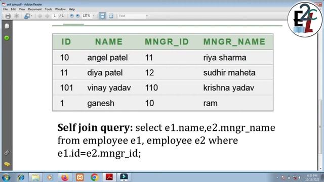O6 #Self join in Oracle смотреть онлайн
