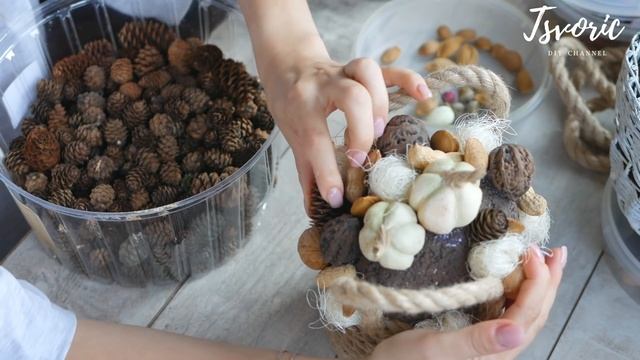 AUTUMN composition / Natural materials / ОСЕННЯЯ композиция / Природные материалы / DIY TSVORIC смотреть онлайн