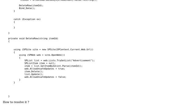 Sharepoint: Index out of range for delete in gridview смотреть онлайн