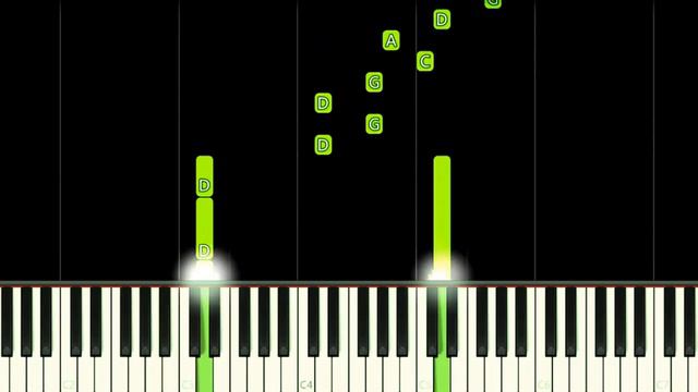 BACK TO THE FUTURE THEME - EASY Piano Tutorial смотреть онлайн