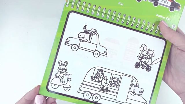 Многоразовая Водная Раскраска Веселые Животные School Bus с Водным Маркером в комплекте смотреть онлайн