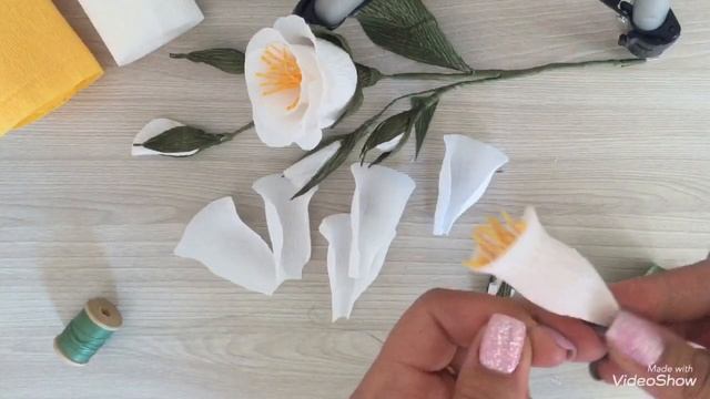 Эустома или Лизиантус из бумаги. Цветы из гофрированной бумаги смотреть онлайн