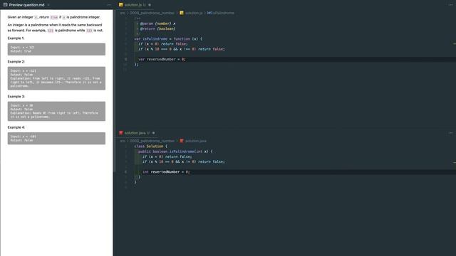 Leetcode - Palindrome number explained in Javascript & Java | Coding interview question смотреть онлайн
