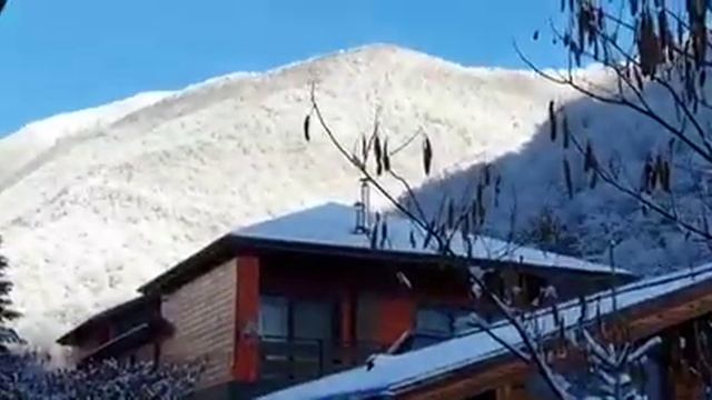 Сочи, Красная поляна, апартаменты панорама зимой и летом, горный ландшафт роза хутор. смотреть онлайн