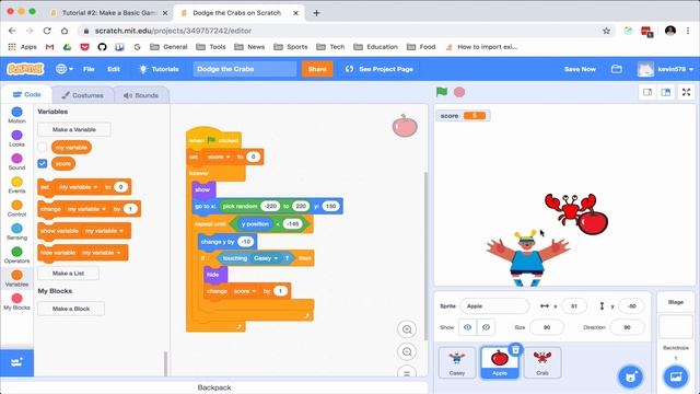 Scratch 3.0 Tutorial #2: Make a Game смотреть онлайн