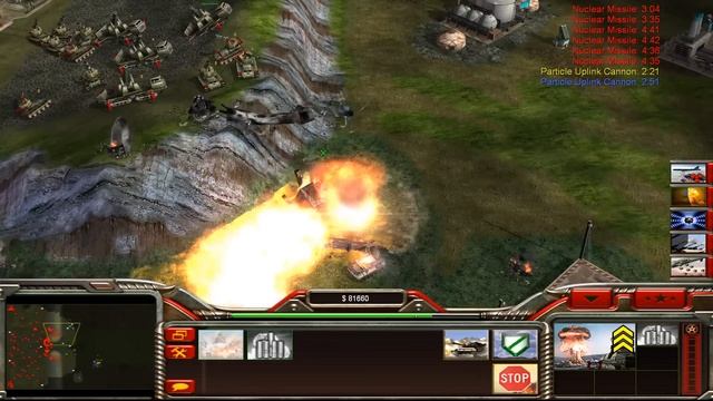 C&C Generals - Zero Hour: 1 vs. 7 - Nuke vs. 7 Hard USA (Last Stand) смотреть онлайн