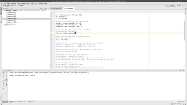 Matplotlib Plotting Tutorials : 004 : Plots with common X axis and different Y axis смотреть онлайн