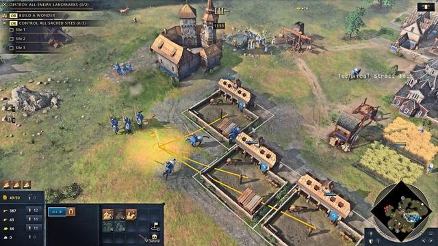 Age of Empires 4 - Fast Castle Age and Fast Knights Build Order, Beating Hardest AI смотреть онлайн