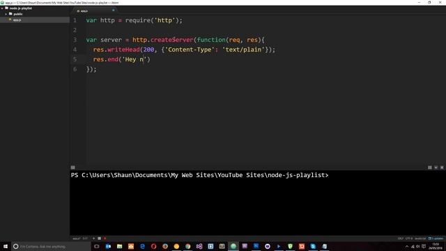 Node JS Tutorial for Beginners #12 - Creating a Server смотреть онлайн