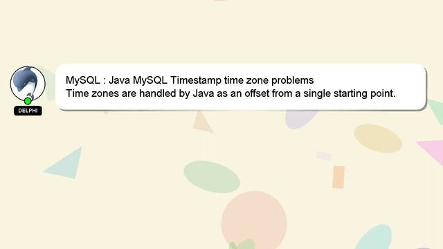 MySQL : Java MySQL Timestamp time zone problems смотреть онлайн